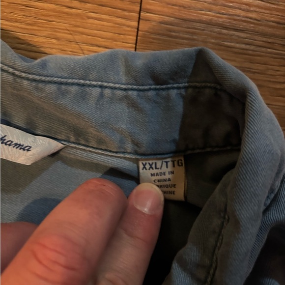 Tommy Bahama Casual Blue Button-Down Shirt - Picture 4 of 6